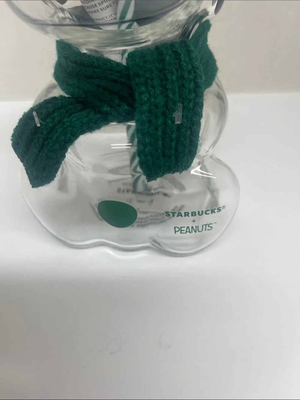 Starbucks Peanuts Orange & Green Snoopy and Woodstock Cold Cup